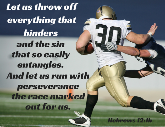 Hebrews 12 1b
