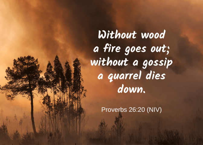 Proverbs 26 20 NIV