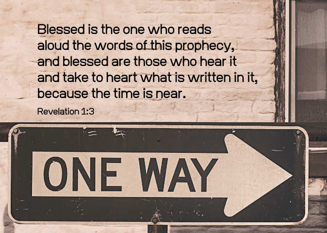 Revelation 1 3 road sign