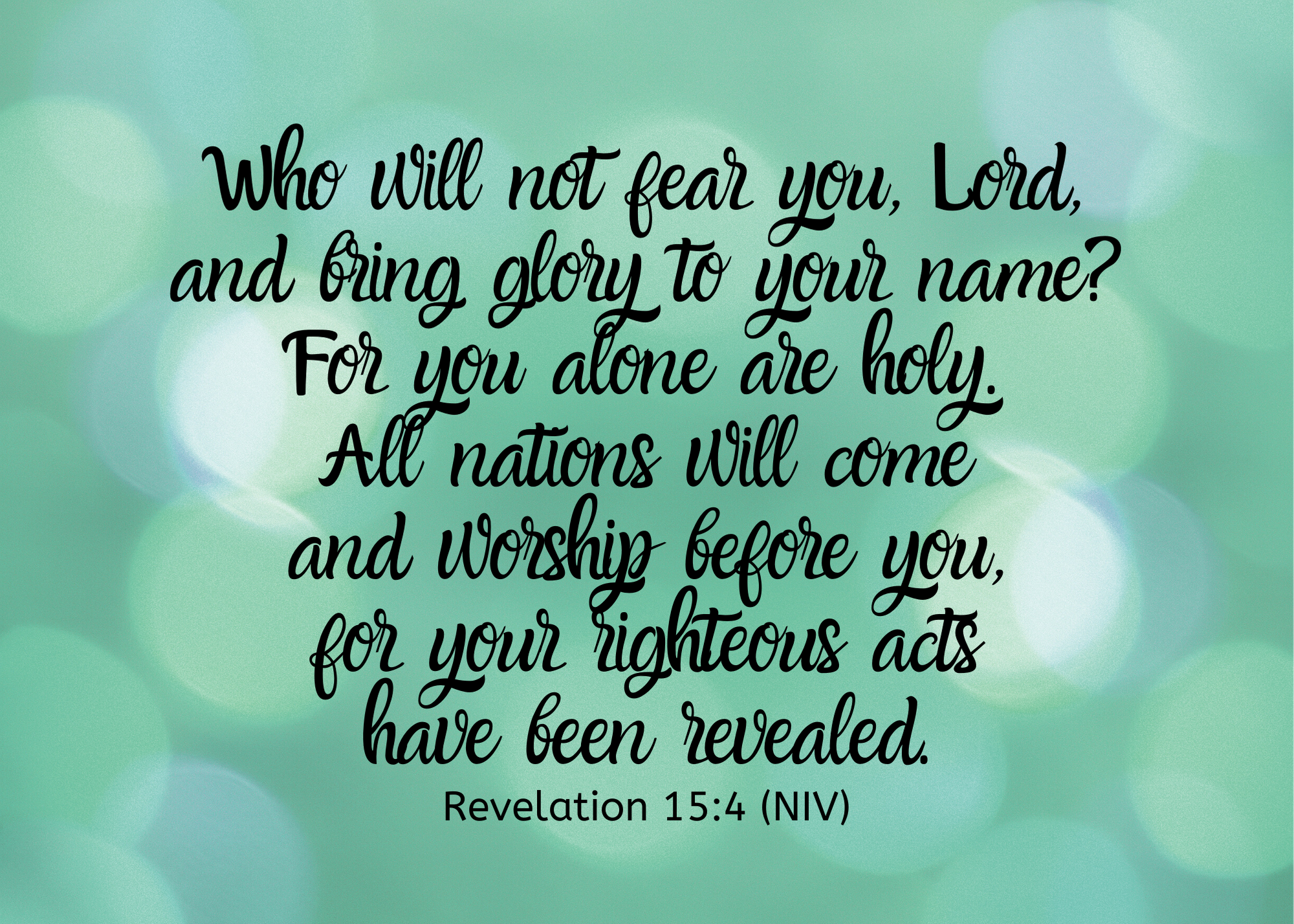 Revelation 15 4 NIV