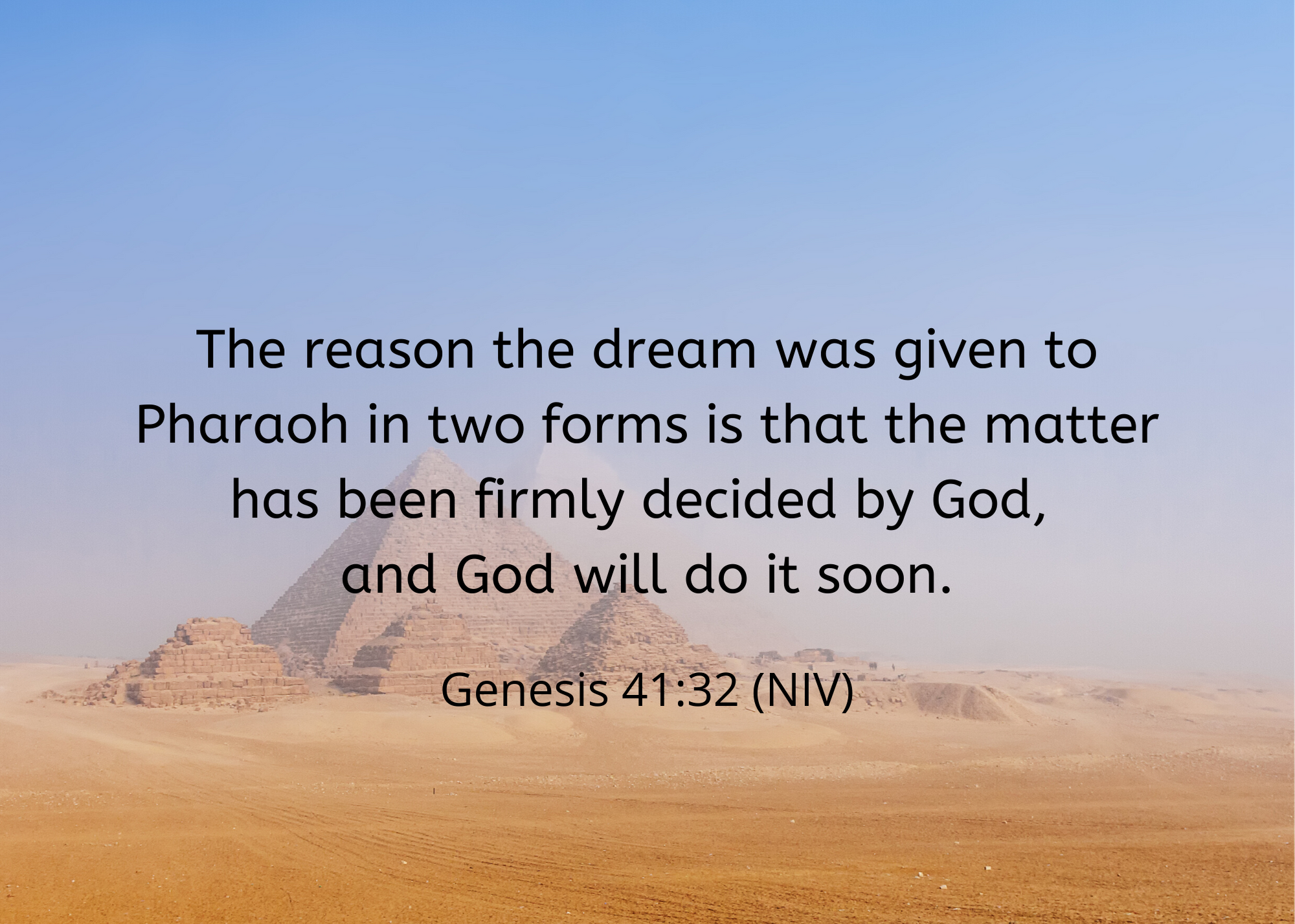 Genesis 41 32 NIV