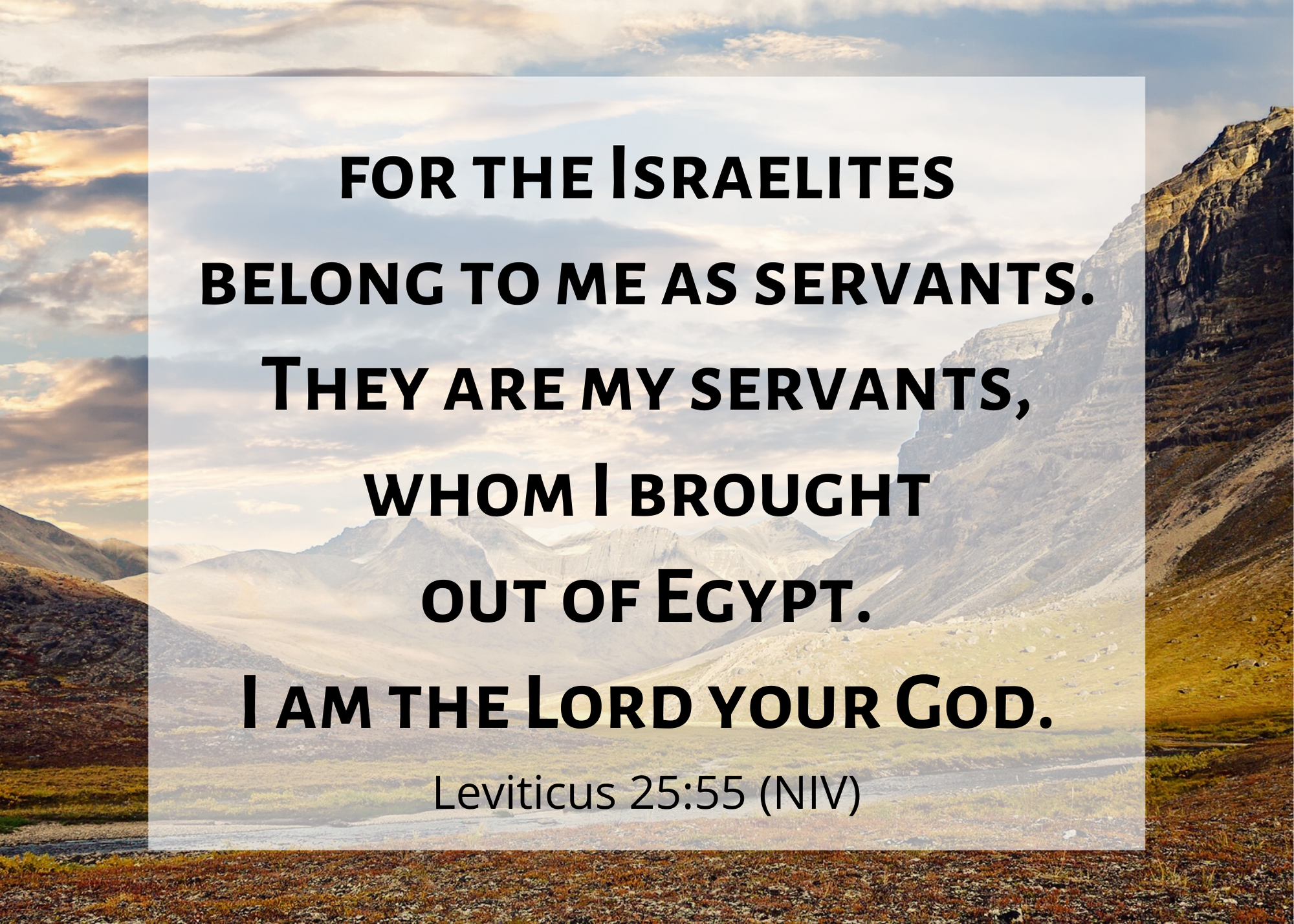 Leviticus 25 55 NIV