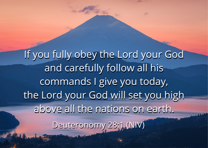 Deut 28 1 NIV