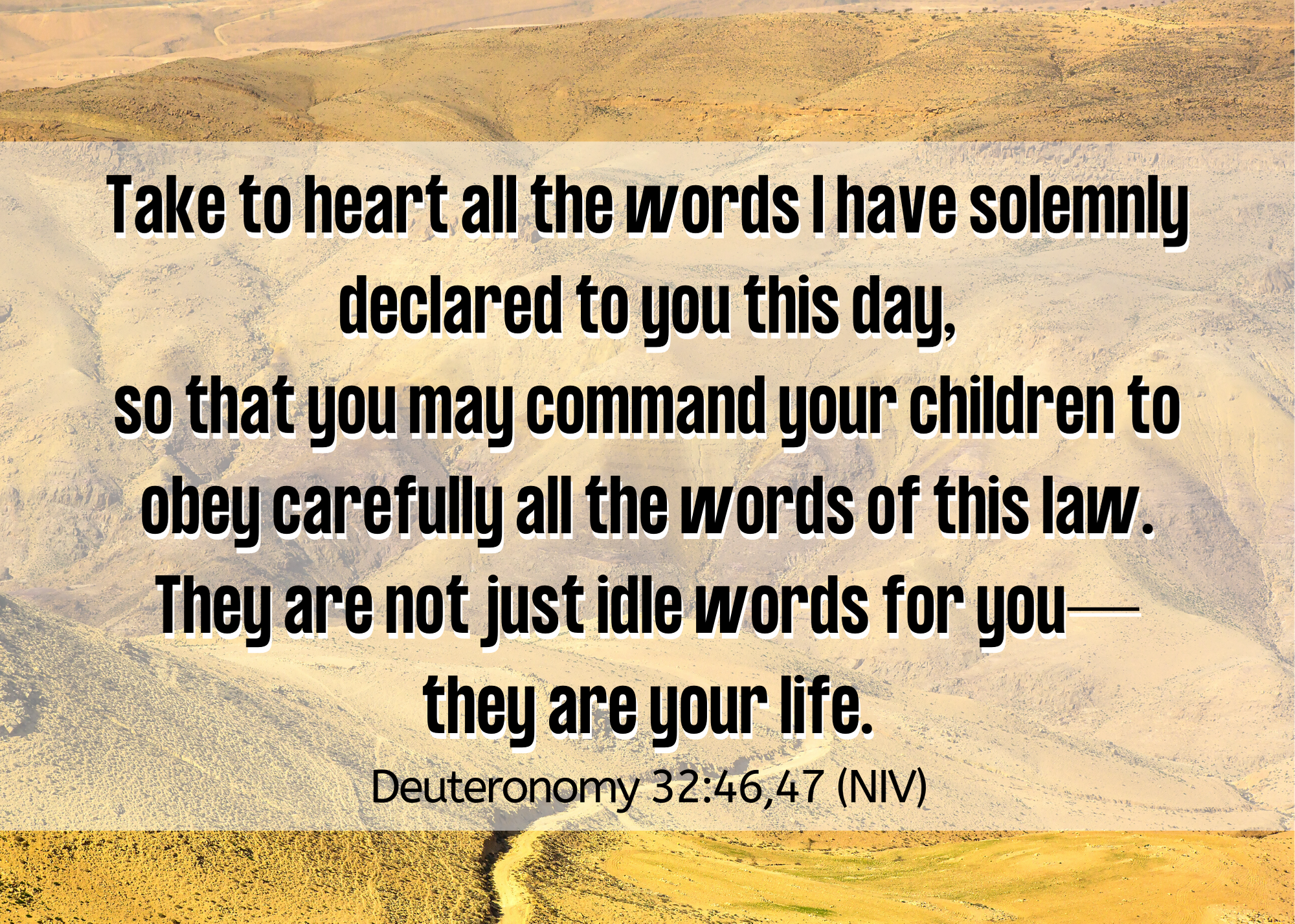 Deuteronomy 32 46 47 NIV