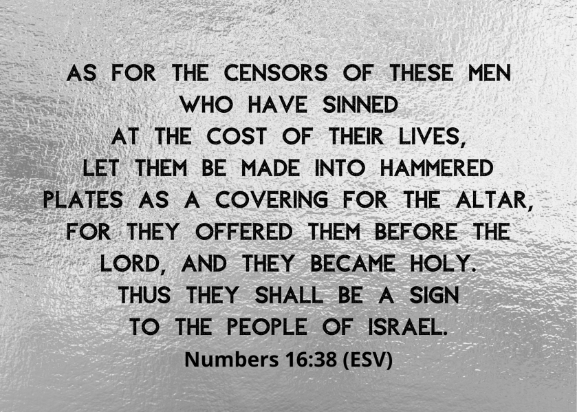 Numbers 16 38 ESV