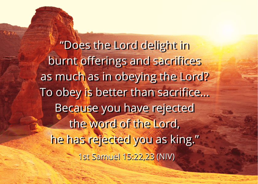 1 Samuel 15 22 23 NIV
