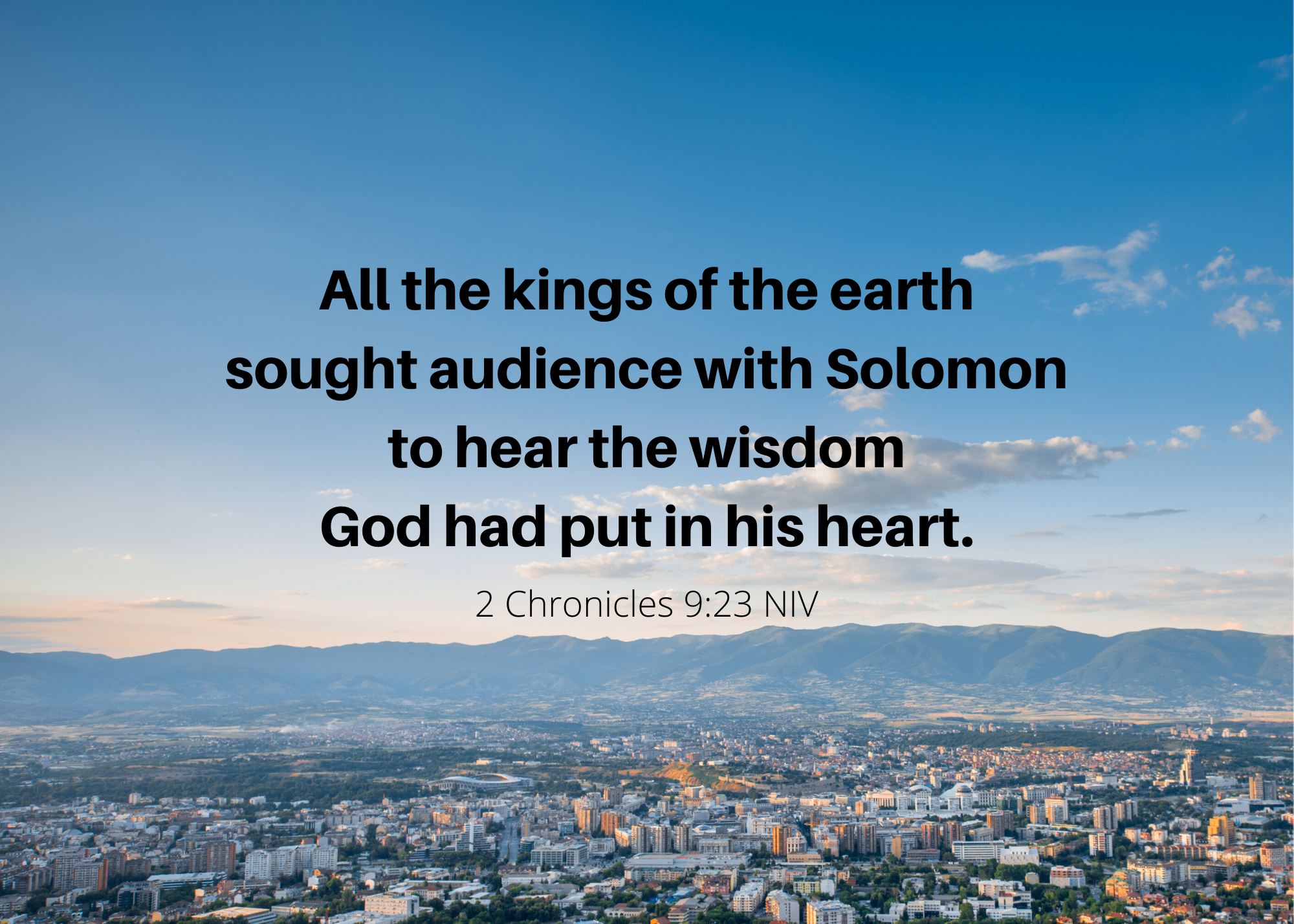 2 Chronicles 9 23 NIV