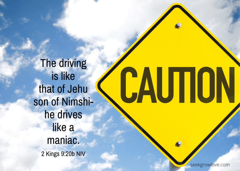 2 Kings 9 20b NIV sgl