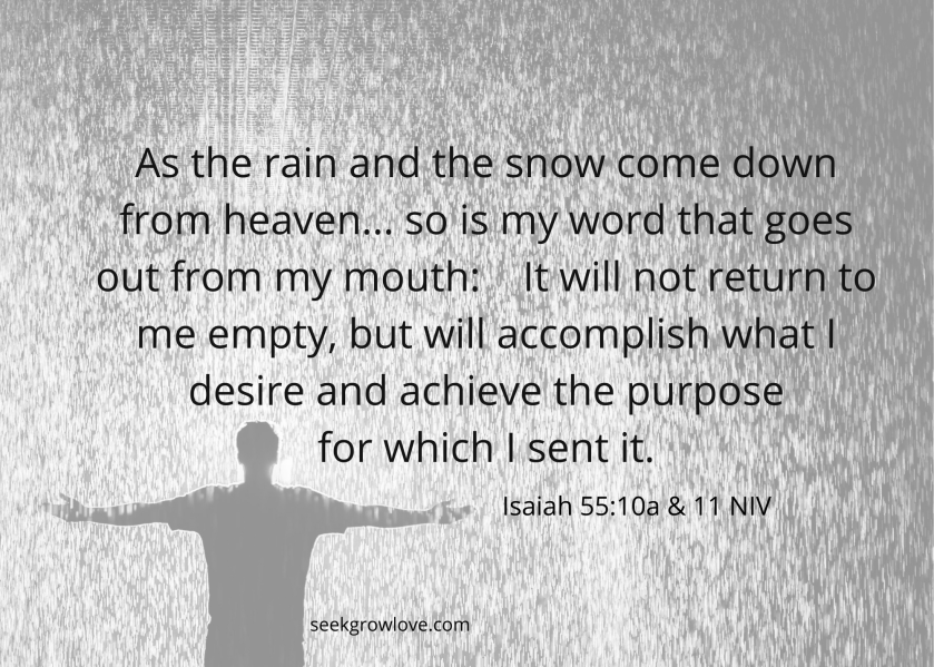Isaiah 55 10a 11 NIV sgl