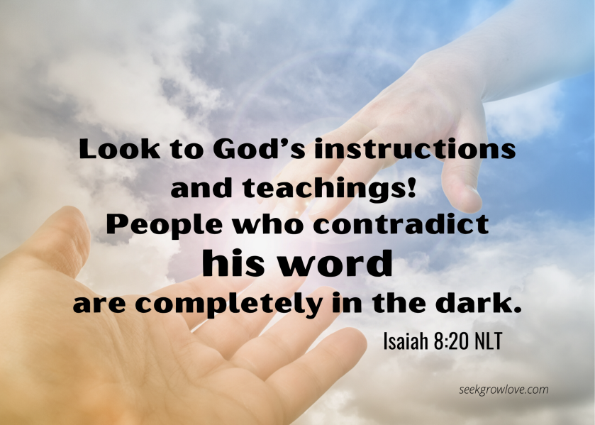 Isaiah 8 20 NLT sgl