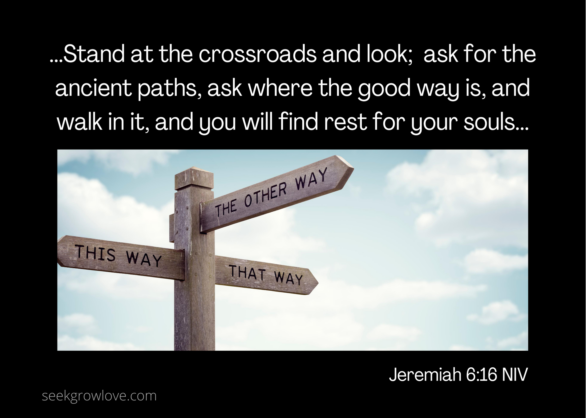 Jeremiah 6 16 NIV sgl