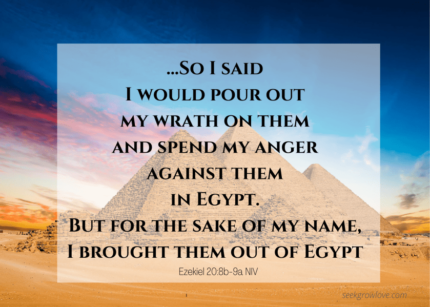 Ezekiel 20 8b 9a NIV sgl